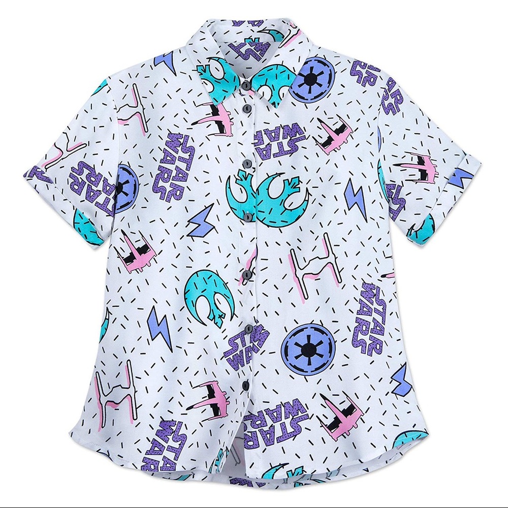 Women button up shirt. Star Wars.